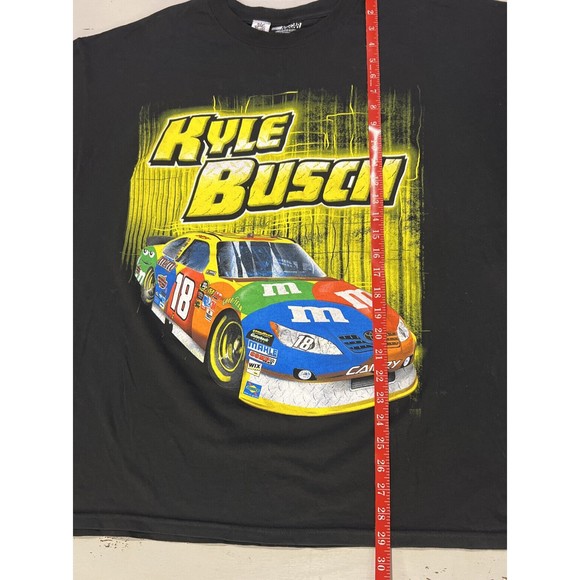 Kyle Busch XXL 2011 Tee Nascar #18 Suspended Racing Champion M&M Car Logo 2 side - Picture 10 of 16